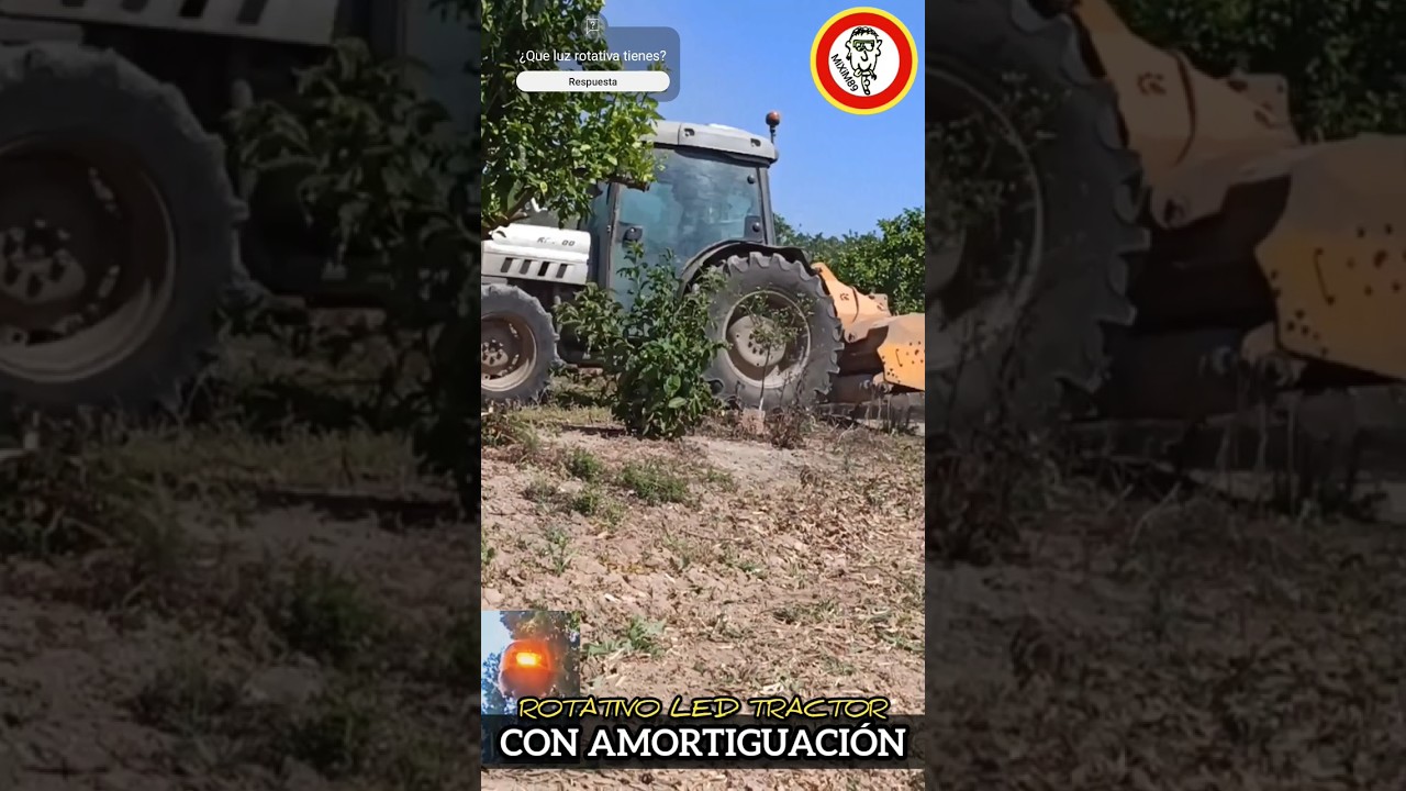 la señal luminosa giratoria que llevan los tractores agrícolas indica