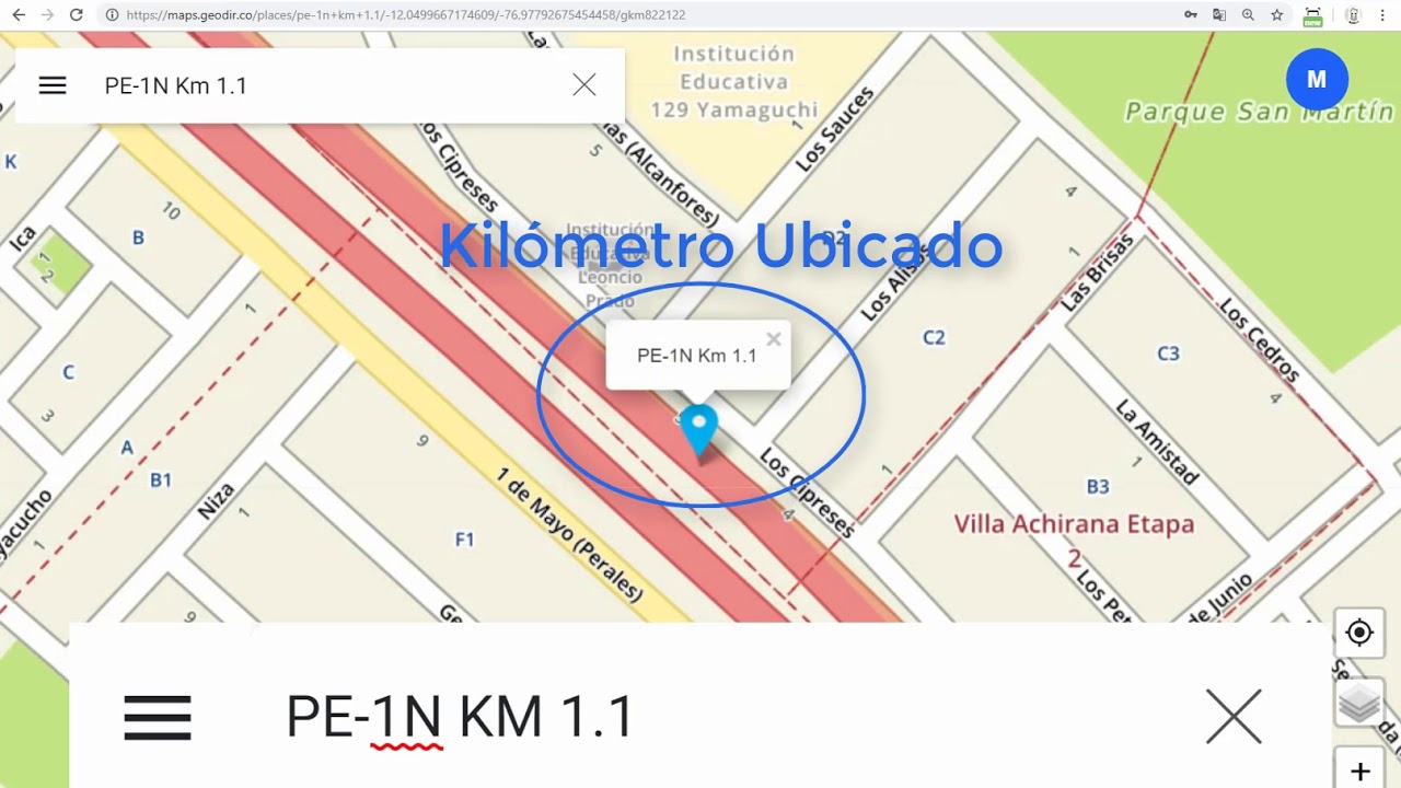 como saber el km de una carretera