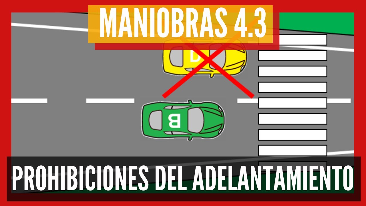 en los pasos para peatones debidamente señalizados el adelantamiento