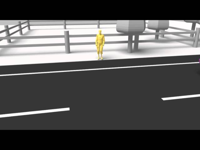 los peatones que quieran atravesar una glorieta