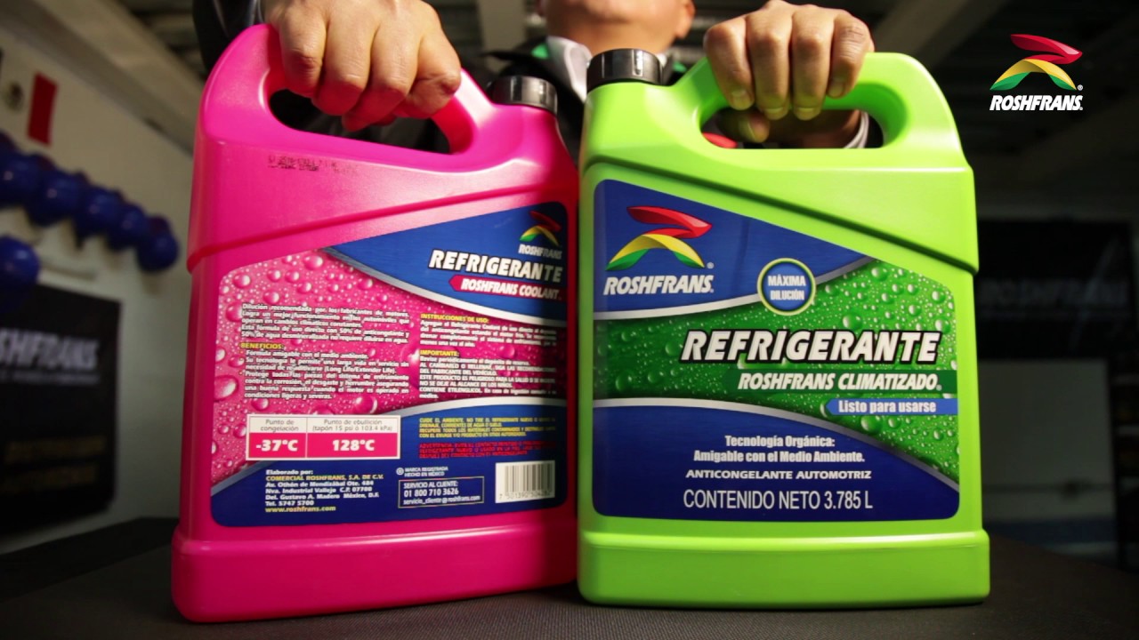 diferencia entre anticongelante verde y rosa