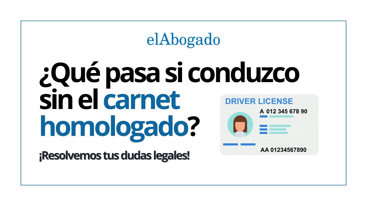multa por conducir sin carnet homologado