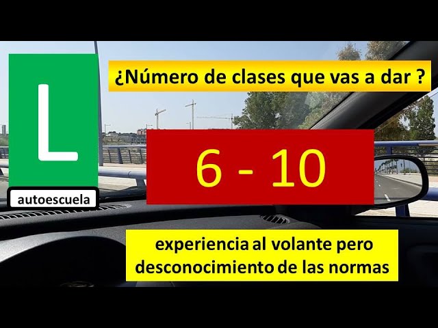 cuantas clases prácticas de conducir se suelen dar
