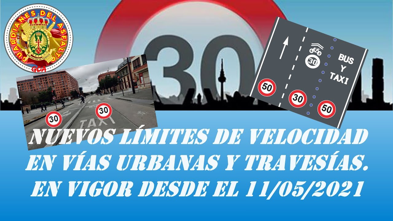los limites de velocidad que se establecen para una via