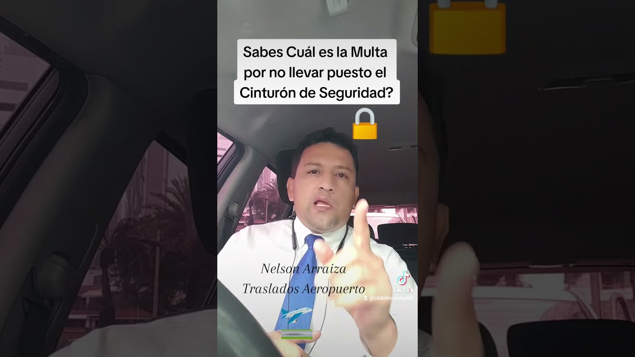multa por no llevar el cinturon