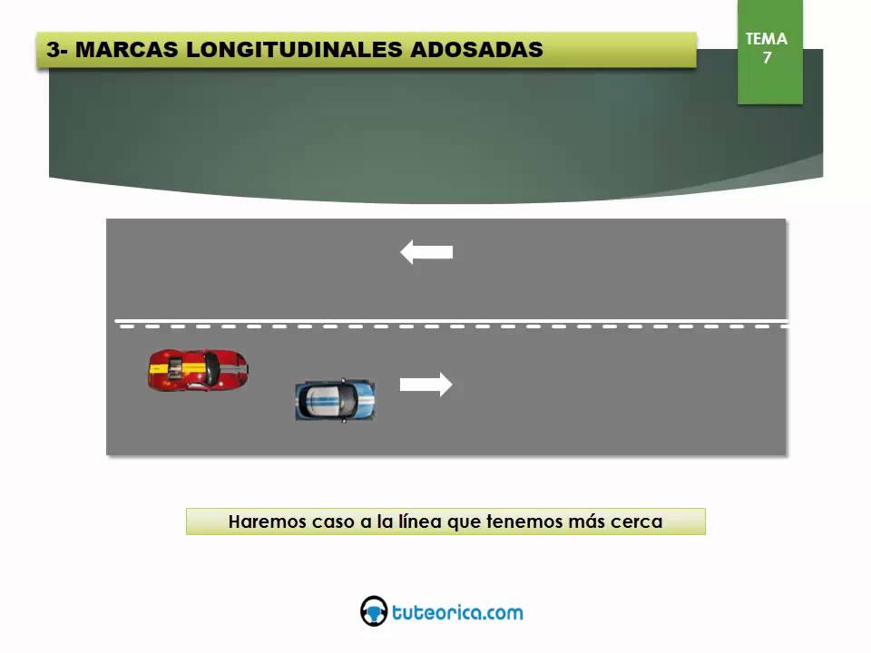 una marca longitudinal formada por dos líneas continuas adosadas