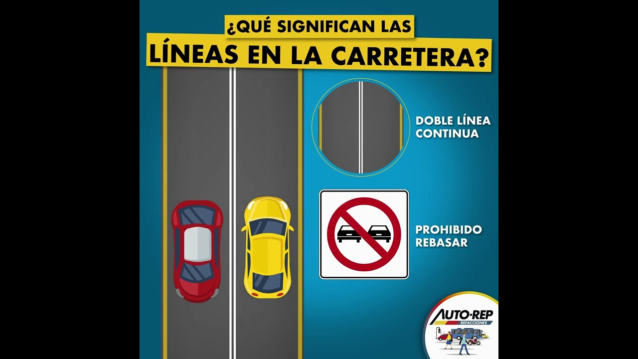 que significa la línea azul en las carreteras