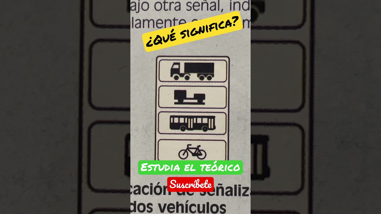 qué indica el panel situado bajo la señal