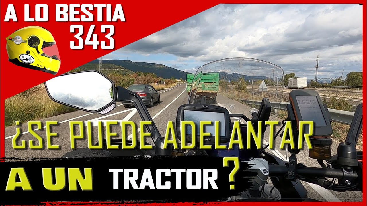se puede adelantar a un tractor en linea continua