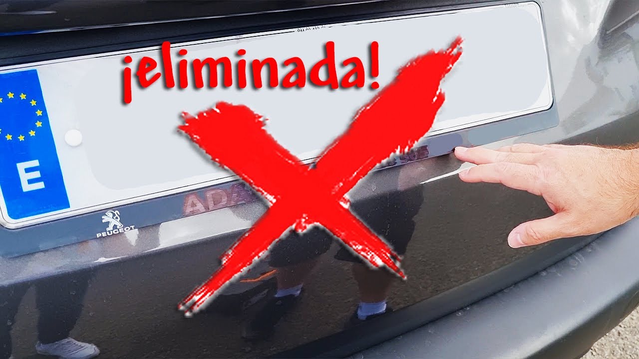 como quitar la publicidad de la matricula del coche