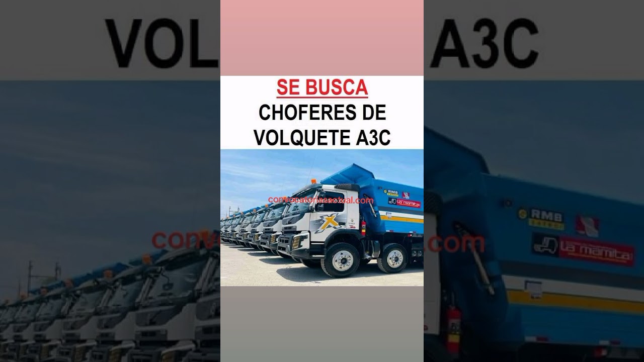 busco trabajo de chofer de camion