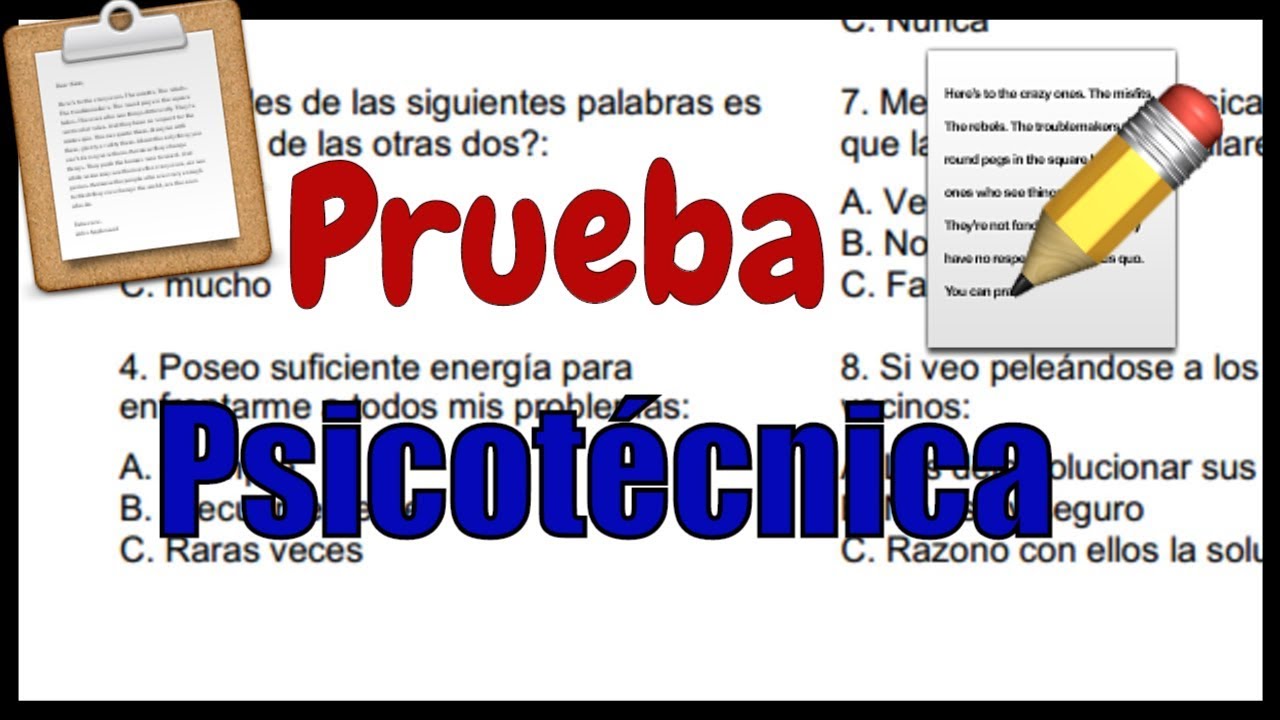 que pruebas te hacen en el psicotecnico